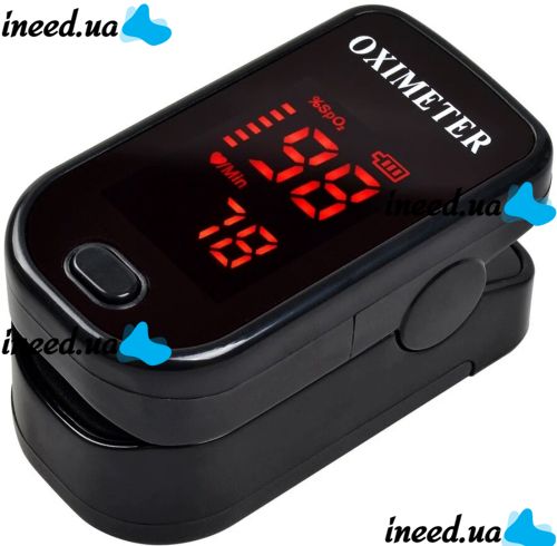 Портативный пульсоксиметр на палец Pulse Oximeter BL-230 пульсометр с LCD дисплеем на батарейках для измерения пульса сатурации кислорода в крови