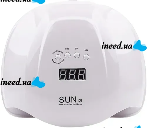 Профессиональная лампа UV/LED SUN X 54W для маникюра и педикюра с таймером, аппарат для полимеризации и сушки гель лака и геля для ногтей Белый