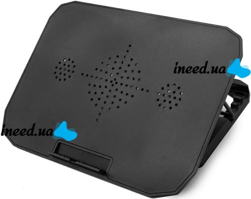 Складная подставка для ноутбука с охлаждением Shaoyundian Notebook Cooler раскладной регулируемый столик охладитель с вентилятором USB Черный