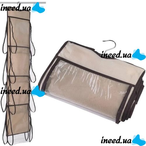 Organizer for storing bags on a hanger Range Sacs a Main, hanging hanger for 16 bags, hanger organizer for accessories for 8 sections, pockets