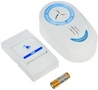Дверной звонок Luckarm Intelligent 8853 беспроводная кнопка на батарейках, передатчик сигнала и приемник на 32 мелодий для входной двери до 150 м