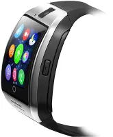 Умные наручные смарт часы Smart Watch Q18 c камерой, диктофоном и фитнес трекером, аккумуляторные Bluetooth часы с пульсометром Smartix Черные