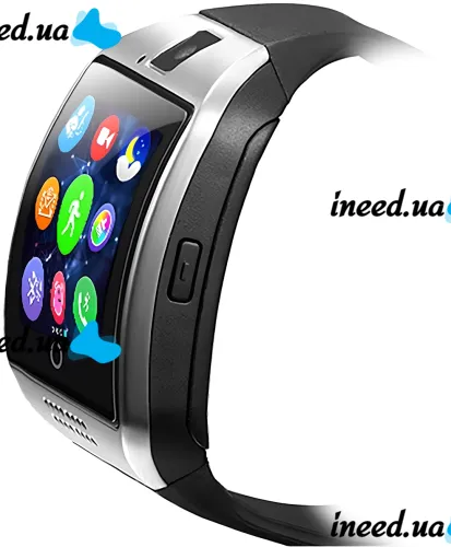 Умные наручные смарт часы Smart Watch Q18 c камерой, диктофоном и фитнес трекером, аккумуляторные Bluetooth часы с пульсометром Smartix Черные