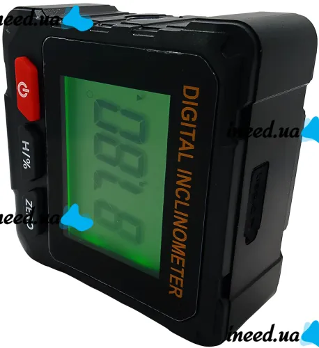 Цифровой угломер инклинометр Digital Inclinometer VC720 с лазером на 2 линии и магнитом, электронный лазерный уровень для измерения угла наклона