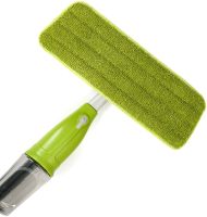 Швабра с распылителем и емкостью для воды Healthy Spray Mop 350 мл портативная швабра спрей с насадкой из микрофибры для уборки и мытья пола Зеленая