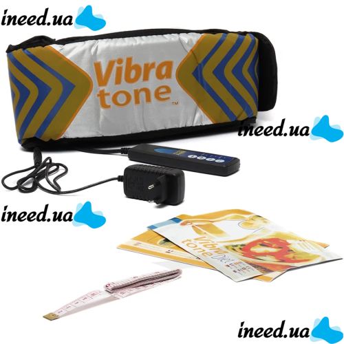 Массажный пояс для похудения Vibra Tone 12W электрический пояс-массажер для живота, боков и бёдер, антицеллюлитный вибромассажер с пультом управления