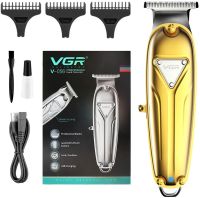 Аккумуляторная машинка для стрижки волос VGR V-056 беспроводной мужской триммер для стрижки и окантовки бороды и усов со сменными насадками V056