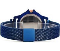 Женские наручные часы Flower Diamond Rotation Watch Blue WJ-8052 с вращающимся круглым роторным циферблатом и ремешком на магнитной застежке Синие