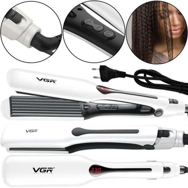Professional curling iron for styling and volume of hair VGR V-557 curling iron with ceramic coating, iron tongs with thermostat and display