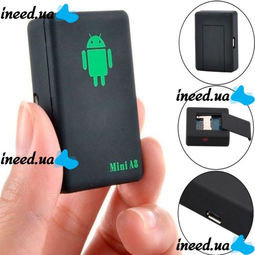 Автомобильный GPS трекер Mini A8 GPRS GSM локатор, Устройство GPS-трекер для отслеживания автомобиля в реальном времени с кнопкой SOS с сетью 2G А8