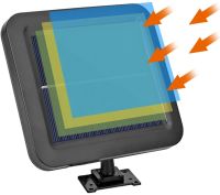 Подвесной уличный фонарь Solar light BK-128-6 COB на солнечной батарее с датчиком движения и пультом ДУ, водонепроницаемый настенный светильник