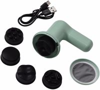 Антицеллюлитный массажер Deep Massager YX-740 24W ручной аккумуляторный вибромассажер, лимфодренажный пистолет для всего тела 4 насадки от USB