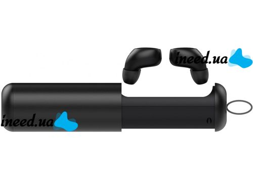 Беспроводные Bluetooth наушники с кейсом Awei T5 Black вакуумные наушники-гарнитура с шумоподавлением и микрофоном блютуз в чехле док-станция Черные