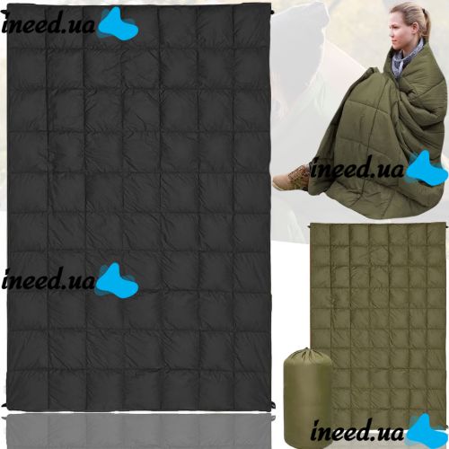 Водонепроницаемое походное одеяло Puffy Down Blanket 4Monster C-BKR-234 для пешего туризма с чехлом, Кемпинговое пуховое одеяло AND-8 для кемпинга