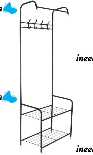 Outdoor clothes rack Corridor Rack 170X35 cm mobile vertical storage rack with shoe shelves, rack hanger in the hallway