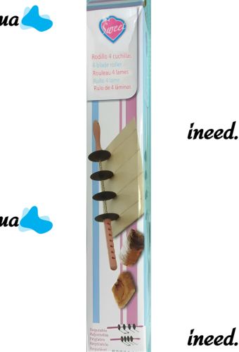 Ручная нож-скалка Sweet Blade Roller скалка с четырьмя ножами для нарезки и раскатки листового теста, роликовый нож резак для кондитерских изделий