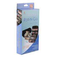Органайзер для хранения косметики Roll-N-Go Black непромокаемый, Дорожная женская косметичка сумка Ролл енд Гоу Черная