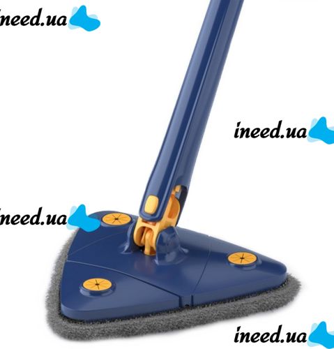 Треугольная телескопическая швабра для сухой и влажной уборки Multi function Mop MA-89 Регулируемая с отжимом 360 градусов для всех поверхностей