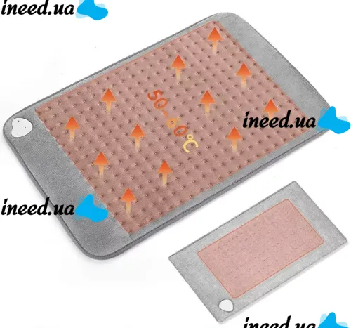 Успокаивающая массажная нагревательная грелка накидка Massaging Weighted Heating Pad для всего тела Тепловая флисовая электрогрелка плед с подогревом