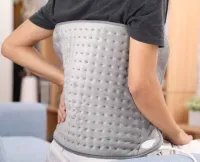 Успокаивающая массажная нагревательная грелка накидка Massaging Weighted Heating Pad для всего тела Тепловая флисовая электрогрелка плед с подогревом