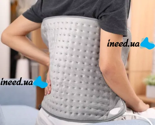 Успокаивающая массажная нагревательная грелка накидка Massaging Weighted Heating Pad для всего тела Тепловая флисовая электрогрелка плед с подогревом