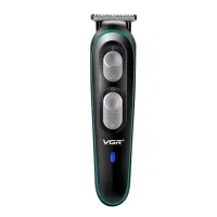 Беспроводная универсальная машинка VGR V-055 для стрижки и бороды 10W, Аккумуляторный окантовочный триммер для ухода за бородой и усами с насадками