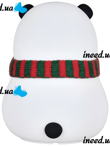 Детский настольный ночник Losso LJC-142 Panda силиконовый светодиодный RGB светильник, беспроводная LED лампа Панда 7 режимов на аккумуляторе USB