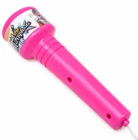 Детский микрофон Kid Star Microphone 5352A на регулируемой стойке с подсветкой, караоке со звуковыми эффектами и МР3 для детей от 3-х лет Розовое