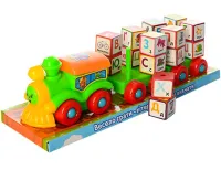 Children's Toy Steam Train 2366 A with dice letters, Children's Toy Steam Train with dice letters 2366