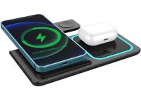 Беспроводное зарядное устройство XO WX023 15W 3 в 1 для зарядки телефона, наушников и часов, Зарядная станция зарядка для устройств F187 от USB