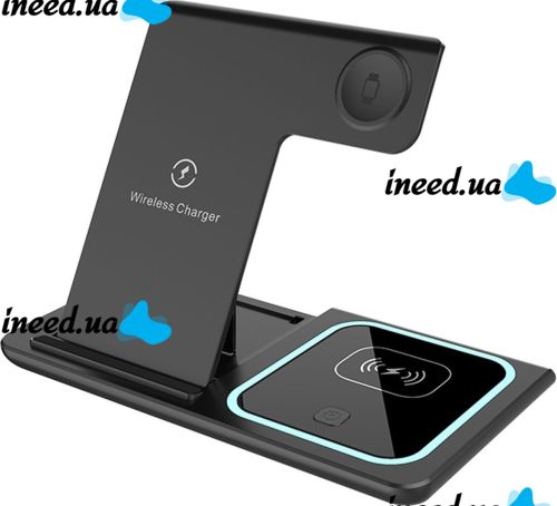 Беспроводное зарядное устройство XO WX023 15W 3 в 1 для зарядки телефона, наушников и часов, Зарядная станция зарядка для устройств F187 от USB