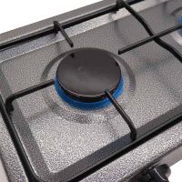 Настольный газовый таганок Domotec MS-6602 на 2 конфорки для еды, Двухконфорочная газовая плита настольная варочная поверхность для баллонного газа