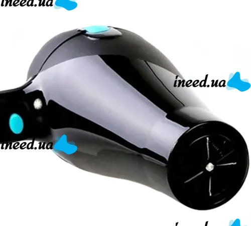 Профессиональный фен Mozer MZ-3100 6000W для сушки и укладки волос с 2 насадками, Электрический фен с холодным обдувом 2 скорости 3 режима Черный