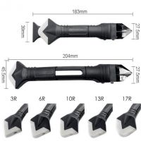 Пластиковый силиконовый шпатель скребок для герметика и силикона Silicon Trowel Scraper GS-3991P, Набор из 5 насадок для удаления заделки швов