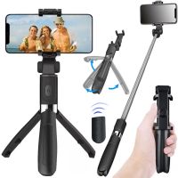 Селфи палка штатив Selfie Stick L01 70 см телескопический трипод для селфи, монопод тренога с держателем для телефона с пультом Bluetooth L-01