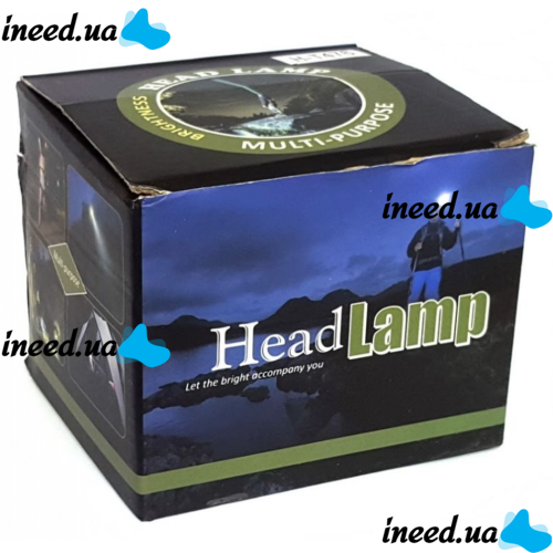 POLICE BL-2188B T6 50000W Headlamp with Zoom LED Waterproof Flashlight with Head Mount Battery Black