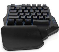 Игровой набор UKC 7768 проводная клавиатура и мышка с RGB светодиодной подсветкой 45 клавиш, Компьютерный комплект мышь с клавиатурой для ПК Черная