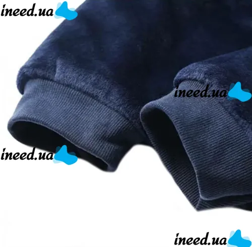 Hoodie Huggle Hoodie Ultra Plush Blanket 2in1 Unisex Oversize Hoodie Sweatshirt Plush Plaid With Fleece Sleeves 74X110 cm Blue