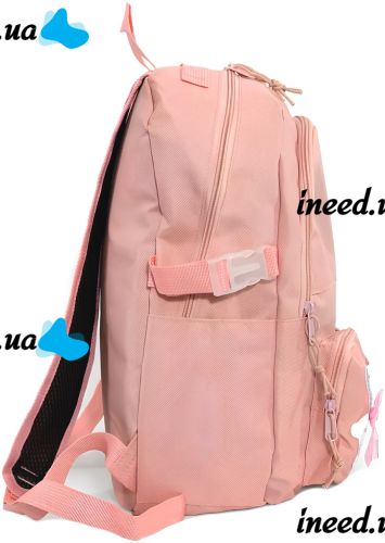 Школьный набор сумок Fashion SG5017 4 в 1 для девочек, подростковый комплект в школу, рюкзак на 16 л сумка шоппер пенал, ранец со значком Розовый