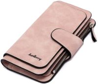 Женский замшевый кошелек Baellerry Forever N2345 Pink женское мини портмоне на 10 отделений для купюр и мелочи 19х10.5 см Розовое