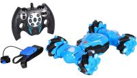 Radio-controlled flip car YL-51 Blue, stunt drift car on the remote control, transformer all-terrain vehicle with hand control, gestures