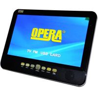 Автомобильный портативный телевизор Opera TV OP-1002 13,8" дюймов T2 от сети и от прикуривателя, Экран Опера с аккумулятором USB SD в автомобиль