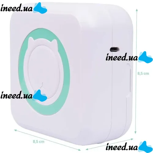 Беспроводной мини принтер Cat Mini Printer MAG-693 57mm с Bluetooth, Карманный детский термопринтер для печати без чернил для смартфона 1200mah