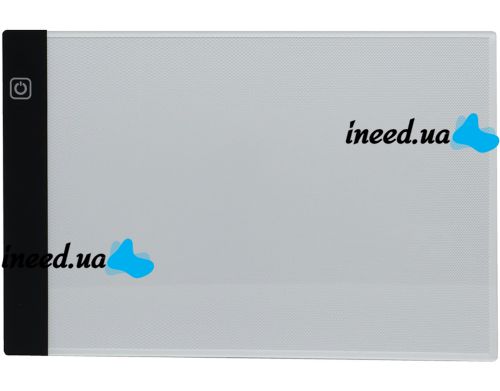 Світловий графічний планшет A4-F-USB для малювання та копіювання з LED-підсвіткою, Світлодіодна дошка для малюнків 3 режими яскравості від USB чорна