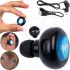 Wireless Stereo Headphones AirBeats Bluetooth mini 4.0 Black Vacuum Headset with Built-in Microphone and Noise Reduction for IOS and Android Black