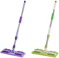 Телескопическая швабра полотер на зажимах Clamp Cloth Mop IM-244 для сухой и влажной уборки, Регулируемая с насадкой из микрофибры для пола и окон