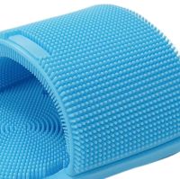 Силиконовый массажный шлепок Massage Slipper Tatboomu для массажа стоп ног, Тапочек 28.5х13.5 см с акупунктурным эффектом из силикона для душа Синий