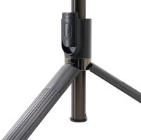 Телескопическая селфи палка тренога Selfie Stick A8 с кольцевой LED лампой для селфи, Монопод 100 см с подсветкой с держателем для телефона и пультом