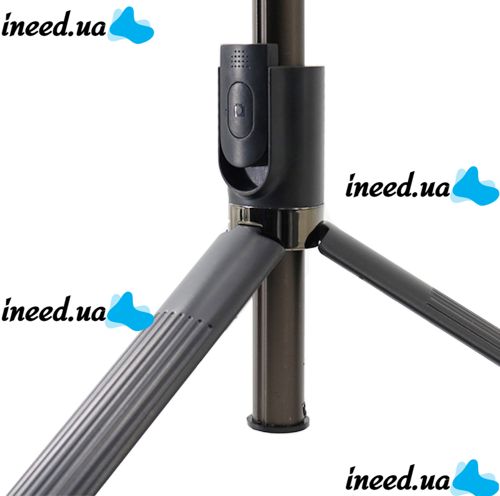Телескопическая селфи палка тренога Selfie Stick A8 с кольцевой LED лампой для селфи, Монопод 100 см с подсветкой с держателем для телефона и пультом