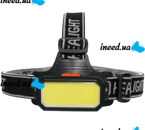 Налобный аккумуляторный фонарик Bailong BL-5120 70 COB LED с белым и красным светом, Светодиодный фонарь с креплением на голову 6 режимов Черный